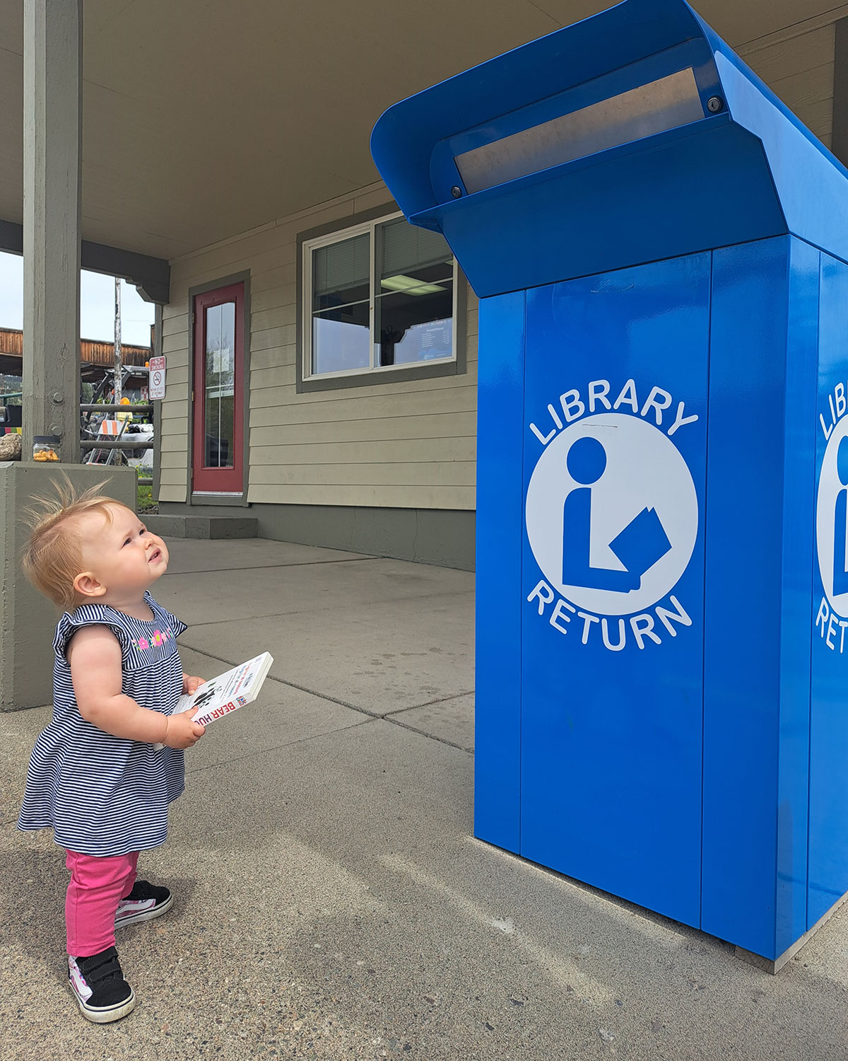 A little library patron. Photo by Patrice Beckwith